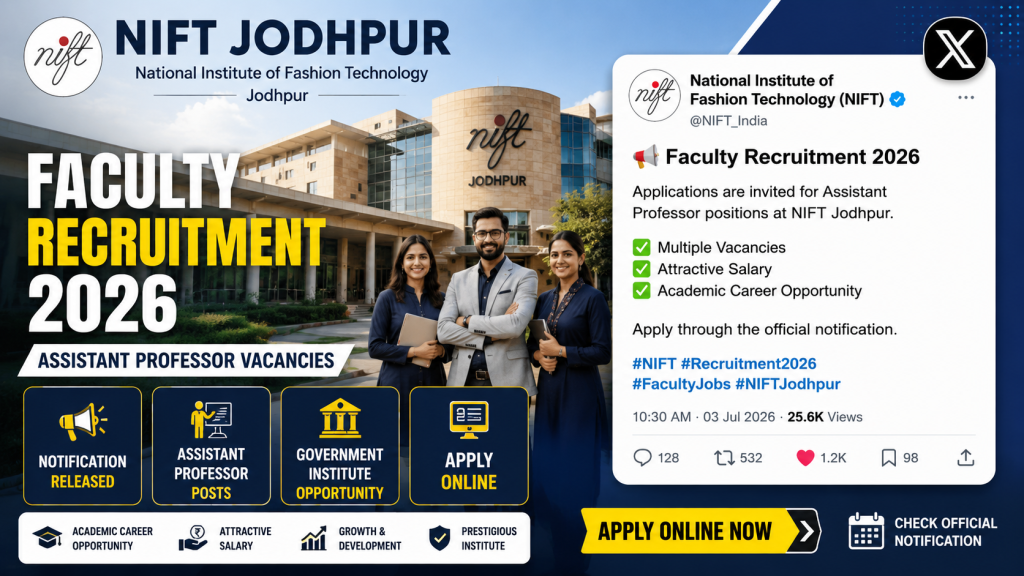 Job Vacancy, nift jhodpur